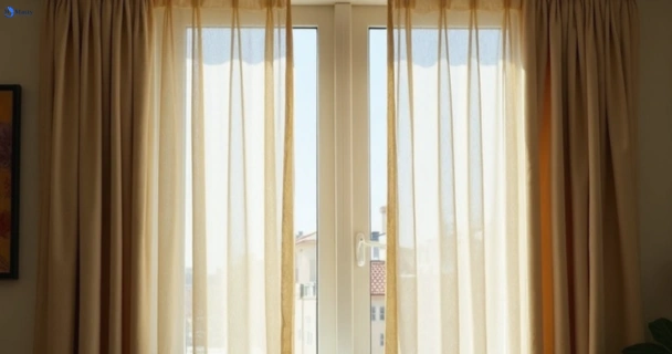 Dusty and dull curtains in briar-hill-vic before steam cleaning